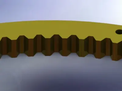 250 tooth brass internal ring gear Free 3D model