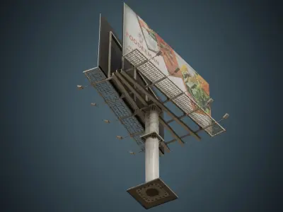 Billboard 3C Low-poly 3D model