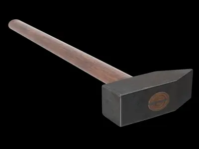 Hammer Low-poly 3D model 35