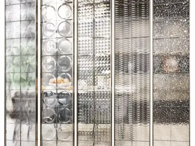 Glass block partition 5 3D model