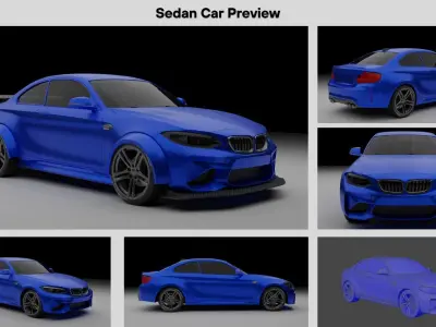 Lowpoly Game Ready Cars with modification Free low-poly 3D model