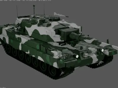LEOPARD 2 TANK KAMFPFANZER 1970s version prototype 3D model