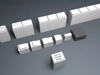 NAS Battery Package Low-poly 3D model