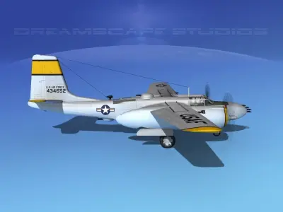 Douglas B-26B Invader V01 USAF 3D model