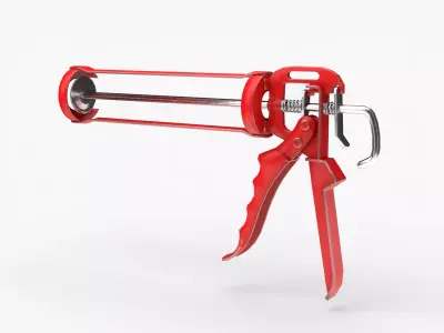 Silicone Gun Low-poly 3D model