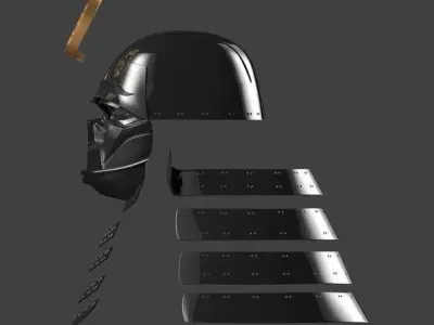 DARTH VADER SAMURAI HELMET 3D model