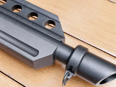 Pancor Jackhammer MK4 shotgun Low-poly 3D model