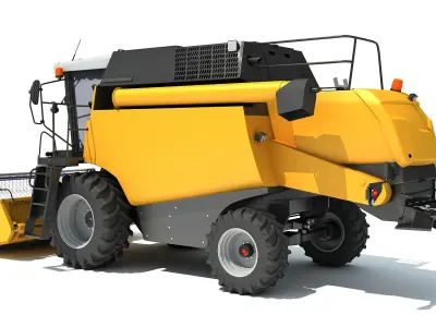 Combine Harvester 3D model 17