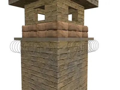 Desert Watchtower Low-poly 3D model