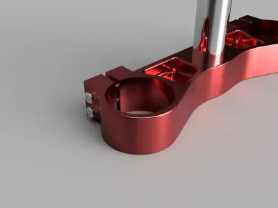 Triple Clamp  Low-poly 3D model