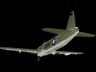 WWII USA Style Fighter Plane Free 3D model