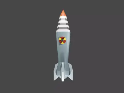 Nuke missile to keep world in peace  Free low-poly 3D model