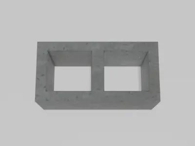 Cinderblock Low-poly 3D model