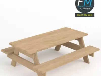 Picnic table 3D model