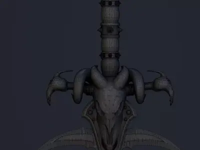 Frostmourne The Runeblade of the Lich King Lore accurate  Low-poly 3D model