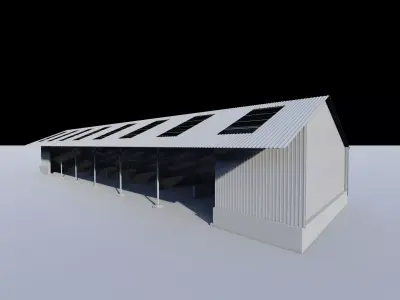 Warehouse-Warehouse Building 3D model 6