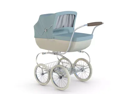 Vintage  Baby Stroller 3D model