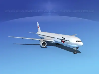 Boeing 777-300 Japan AirLines 3D model