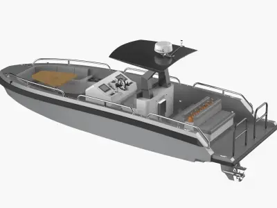 8 Meter Yacht Tender Runabout Diver 3D model