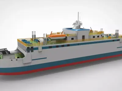 Ferry RoRo 3D model