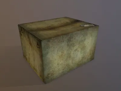 Box trash Free low-poly 3D model