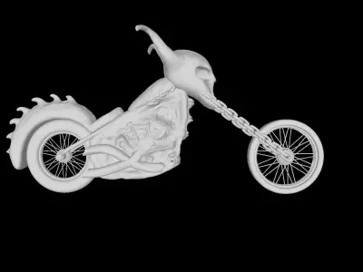 Ghost Rider Motorcycle Transformed 3D model