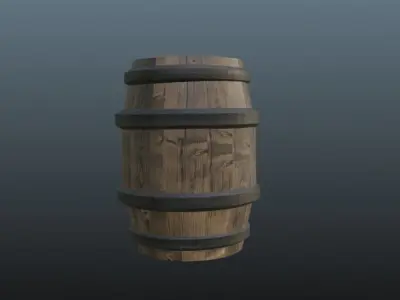 Barrel wooden Free low-poly 3D model order