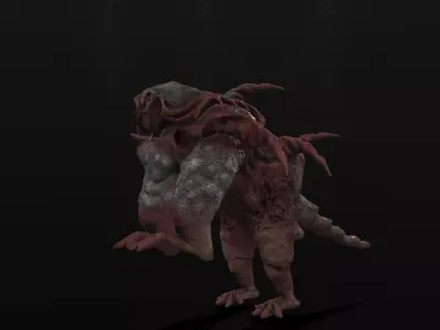 Hell monster  Low-poly 3D model