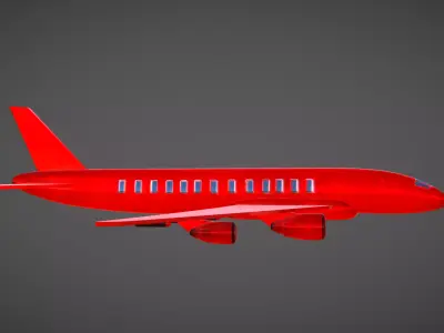 lowpoly airplane Low-poly 3D model by Amlogy