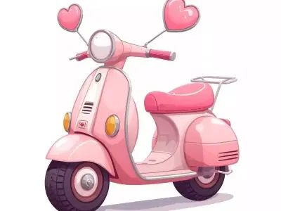 Stylized Valentine Vehicles And City Props 3D Collection 3D Model Pack