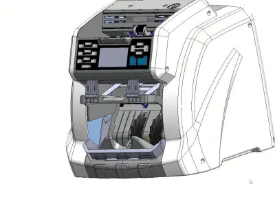 3D CAD Model Money Counting Machine-Bill and Currency Counter 3D model