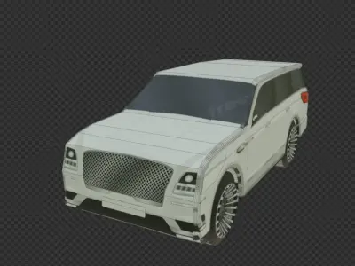 TOYOTA SUV LANDCRUISER vehicle Low-poly 3D model