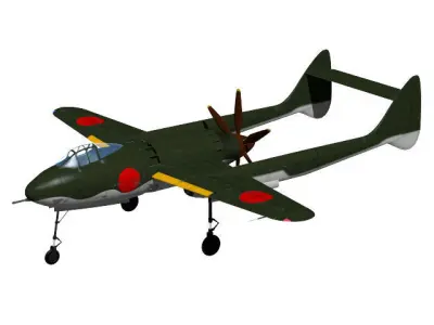 Mitsubishi J4M senden 3D model