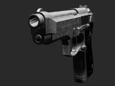 Hand gun Low-poly 3D model buy