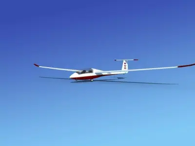 Duo Discus Sailplane 3D model 6