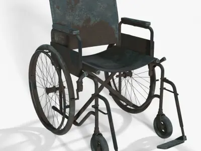 8k Abandoned Wheelchair 3D model