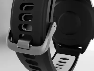 Modern Smartwatch 3D Model - Sports Edition with Dual 3D model