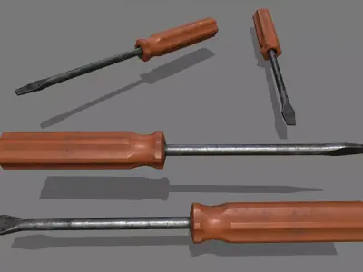 screwdriver Low-poly 3D model 27