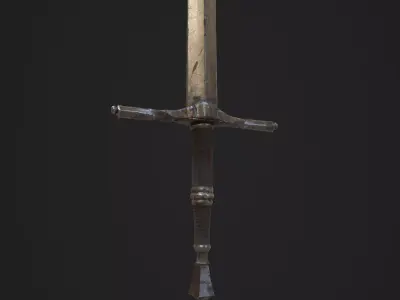 Sword Free low-poly 3D model 2