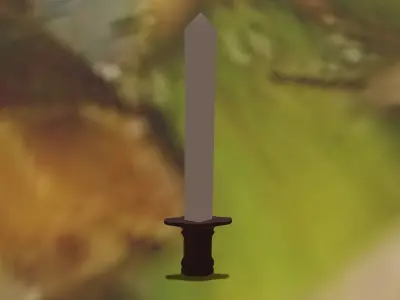 medieval style sword 3D model