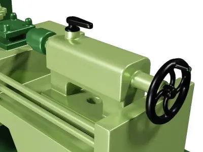 Fabulous Lathe Toy Low-poly 3D model