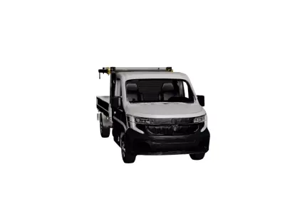 Flatbed Crane Truck Mobile Lifting Cargo Transport Vehicle 02 3D model