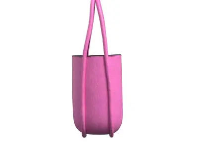 Pink Leather Mini Bag 3D model