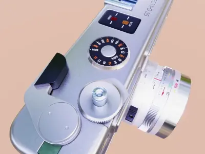 Photocamera Yashica Gsn 35 Modelo 3D Low-poly 3D model