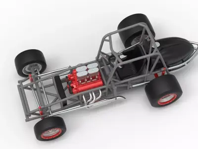 Vintage Pavement Silver Crown Car Base Scale 1 to 25 3D print model