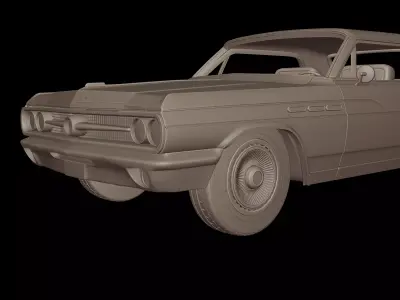 buick wildcat 1963 3d print model 3D print model