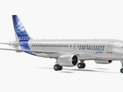  Airbus A220 100 Detailed Interior 