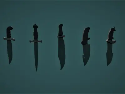 Dagger pack Free low-poly 3D model
