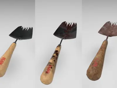 hand trowel Survival weapon Free low-poly 3D model