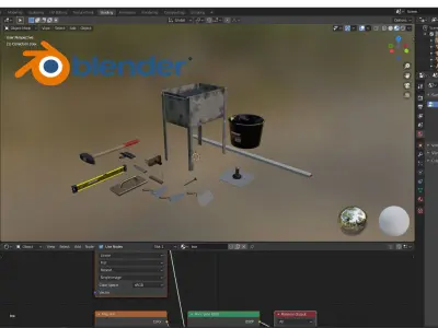 construction tool SET Low-poly 3D model purchase